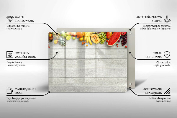 Cobertura de indução Frutas em tábuas
