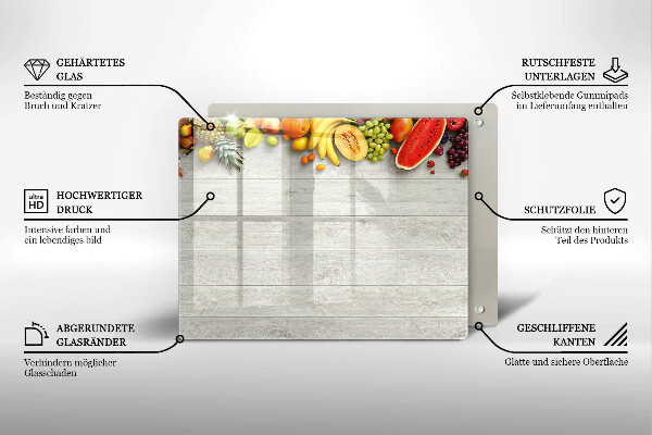 Cobertura de indução Frutas em tábuas