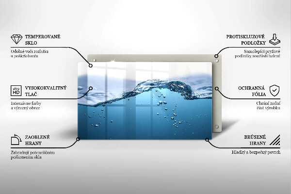 Cobertura de indução Água azul