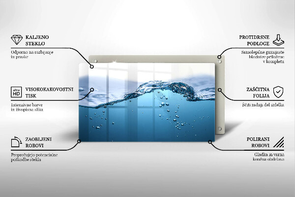Cobertura de indução Água azul