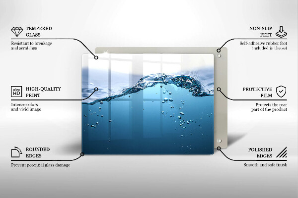 Cobertura de indução Água azul