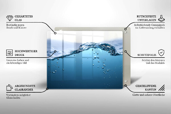 Cobertura de indução Água azul