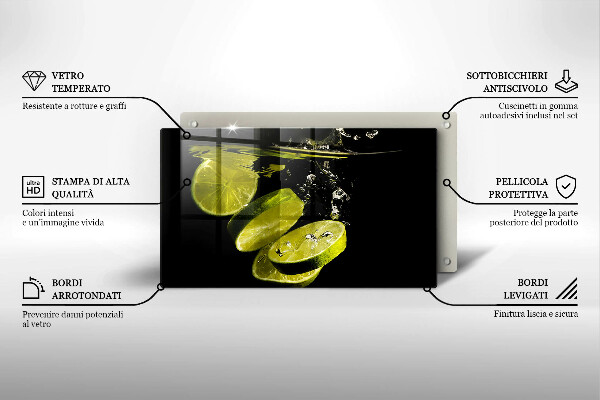Cobertura de indução Limões na água