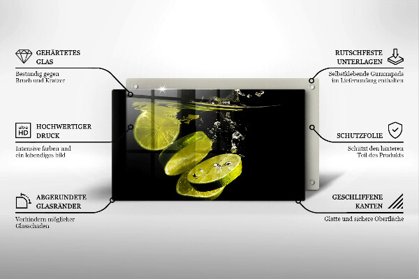 Cobertura de indução Limões na água