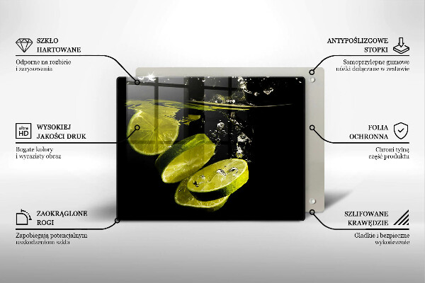 Cobertura de indução Limões na água