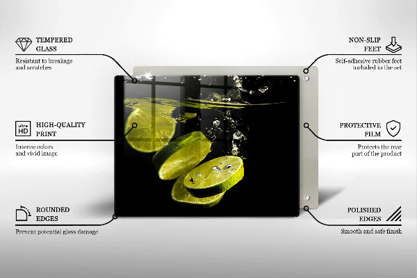 Cobertura de indução Limões na água