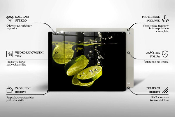 Cobertura de indução Limões na água
