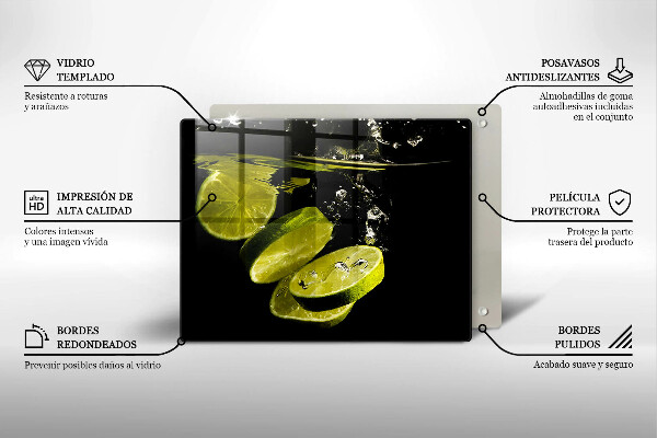 Cobertura de indução Limões na água