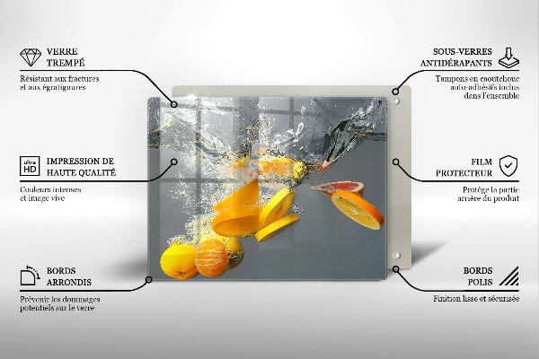 Cobertura de indução Limões em água