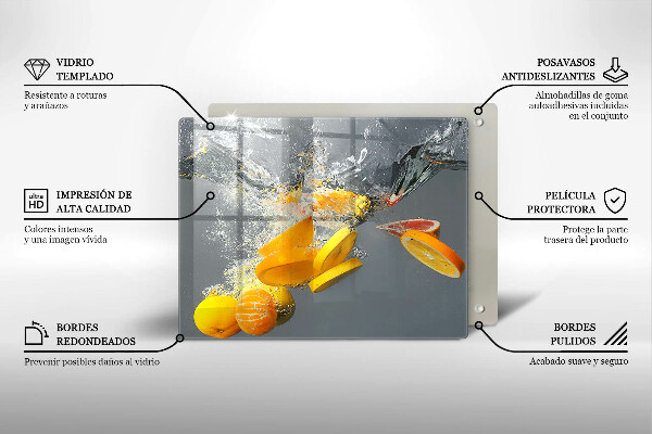Cobertura de indução Limões em água