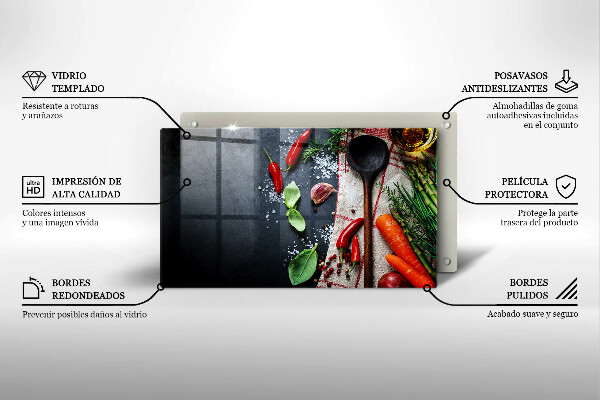 Vidro para placas de indução Comida de cozinha