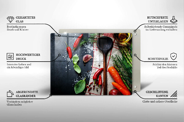 Vidro para placas de indução Comida de cozinha