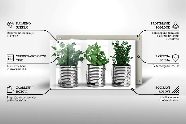 Vidro para placas de indução Vasos de ervas e plantas