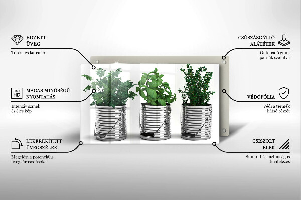 Vidro para placas de indução Vasos de ervas e plantas