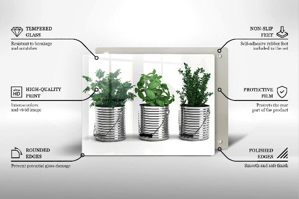 Vidro para placas de indução Vasos de ervas e plantas