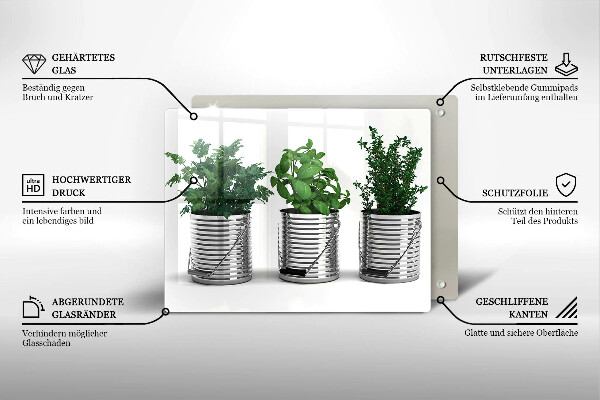 Vidro para placas de indução Vasos de ervas e plantas