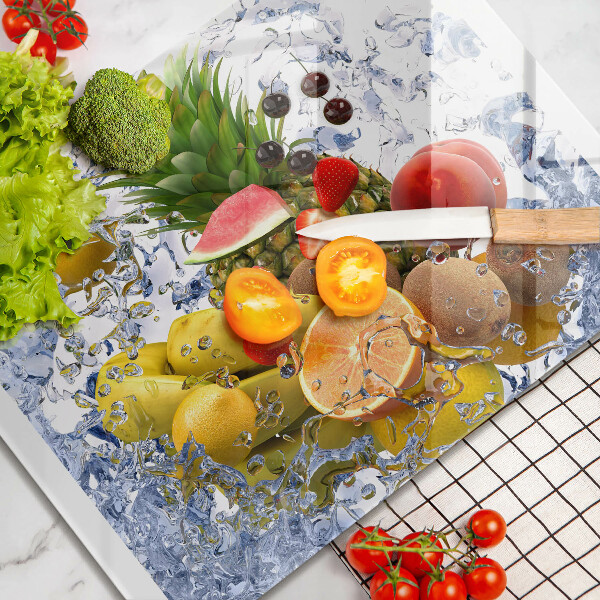 Vidro para placas de indução Frutas suculentas e água