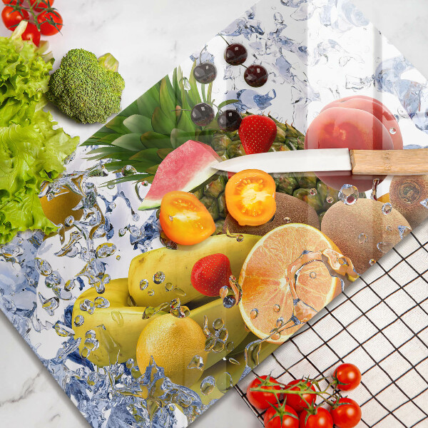 Vidro para placas de indução Frutas suculentas e água