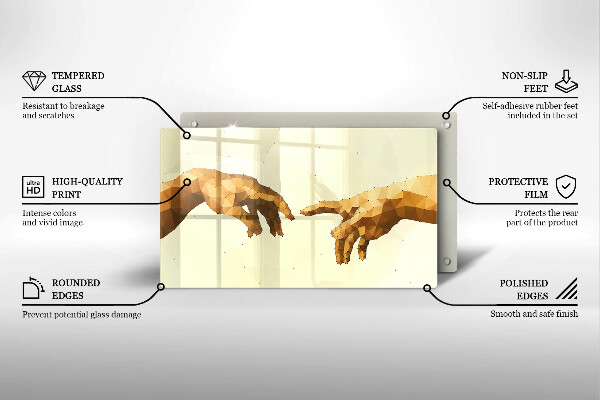 Vidro para placas de indução Criação das mãos de Adão