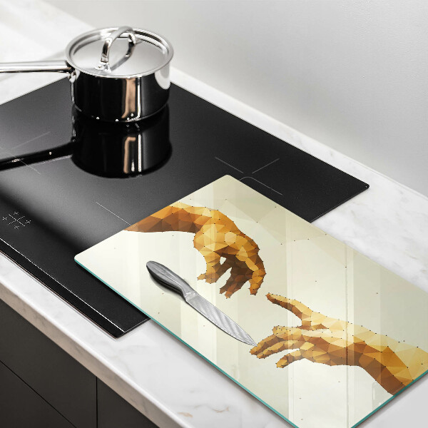 Vidro para placas de indução Criação das mãos de Adão