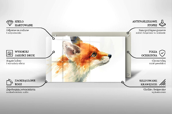 Tampa de parede do fogão a gás Raposa pintada