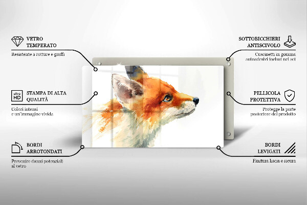 Tampa de parede do fogão a gás Raposa pintada