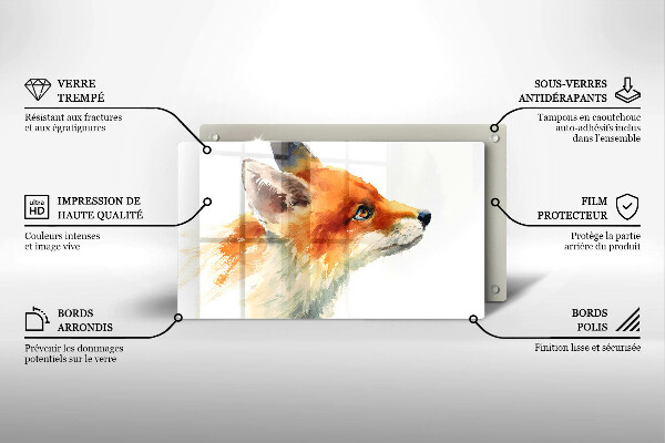 Tampa de parede do fogão a gás Raposa pintada