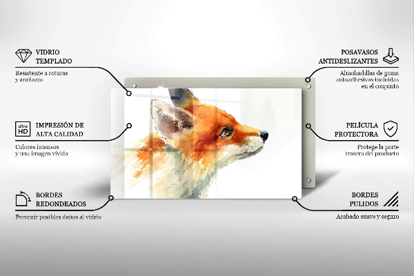 Tampa de parede do fogão a gás Raposa pintada