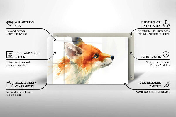 Tampa de parede do fogão a gás Raposa pintada