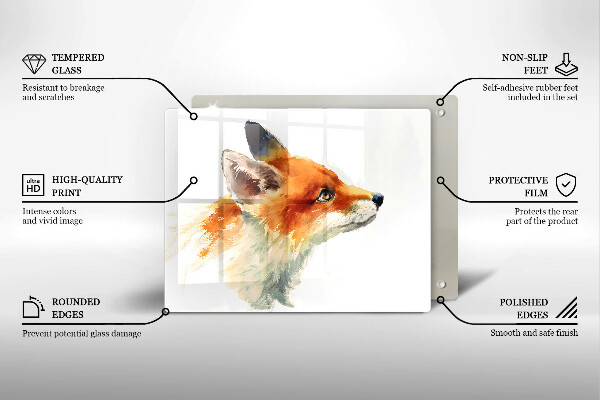 Tampa de parede do fogão a gás Raposa pintada