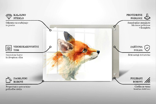 Tampa de parede do fogão a gás Raposa pintada