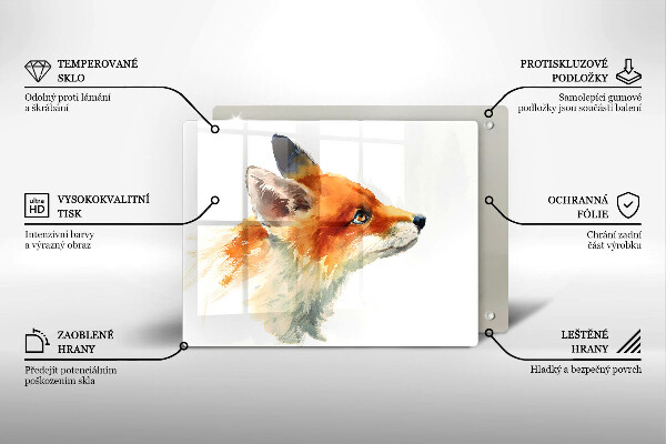 Tampa de parede do fogão a gás Raposa pintada