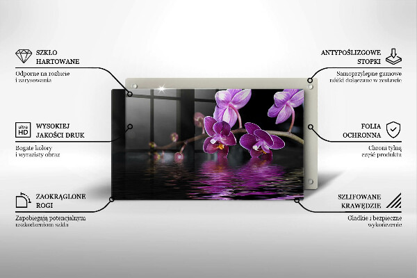 Tampa de parede do fogão a gás Água Zen de Orquídea