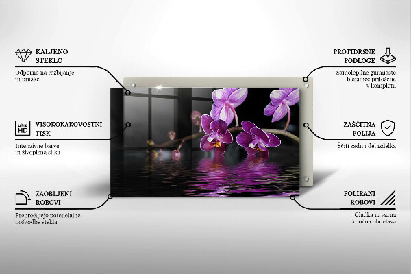 Tampa de parede do fogão a gás Água Zen de Orquídea