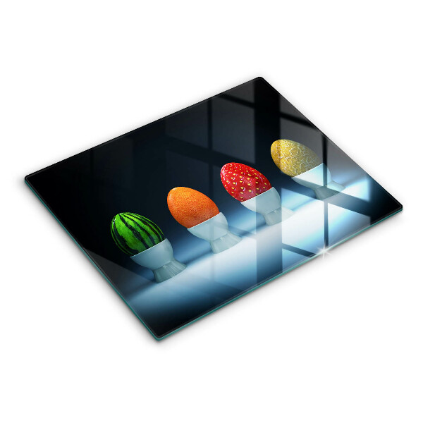 Vidro para placas de indução Ovos de frutas abstratas