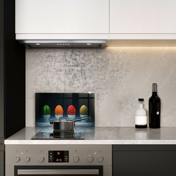 Vidro para placas de indução Ovos de frutas abstratas