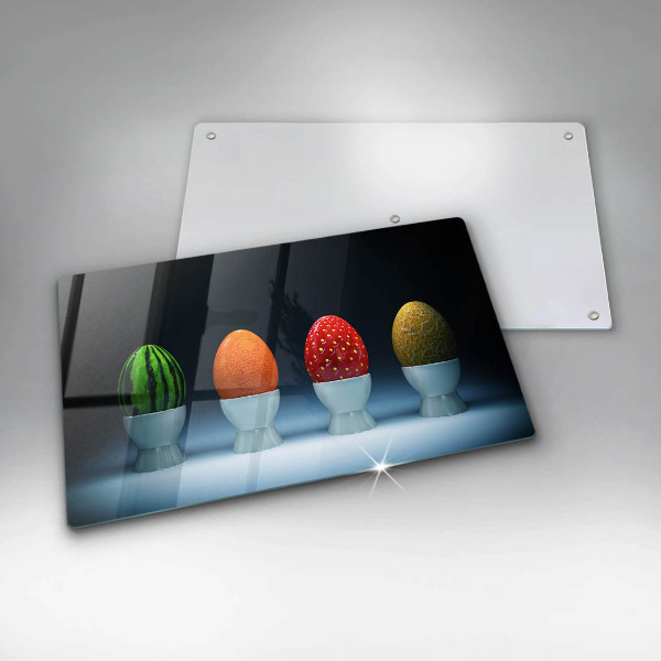 Vidro para placas de indução Ovos de frutas abstratas