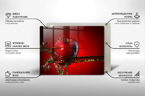 Tampa de parede do fogão a gás Maçã na água