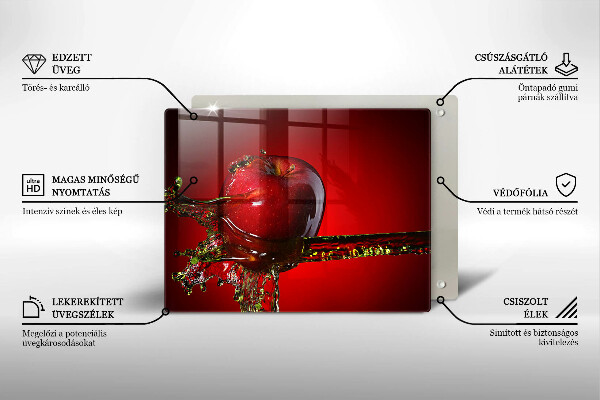 Tampa de parede do fogão a gás Maçã na água