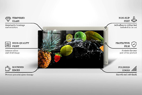 Cobertura de indução Fruta na água