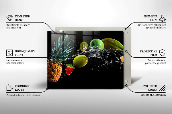 Cobertura de indução Fruta na água