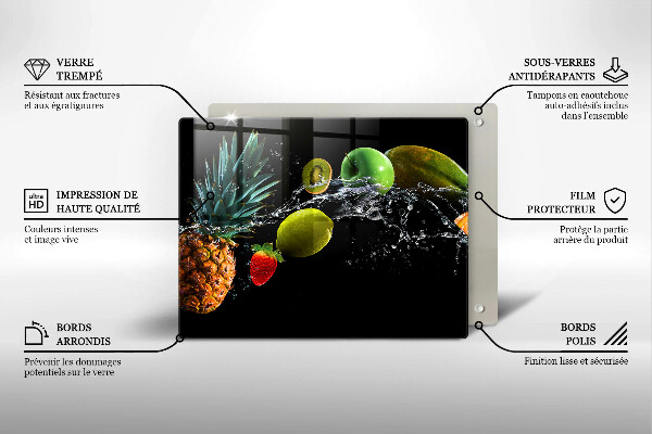 Cobertura de indução Fruta na água