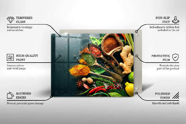 Tampa de parede do fogão a gás Colheres de tempero de cozinha