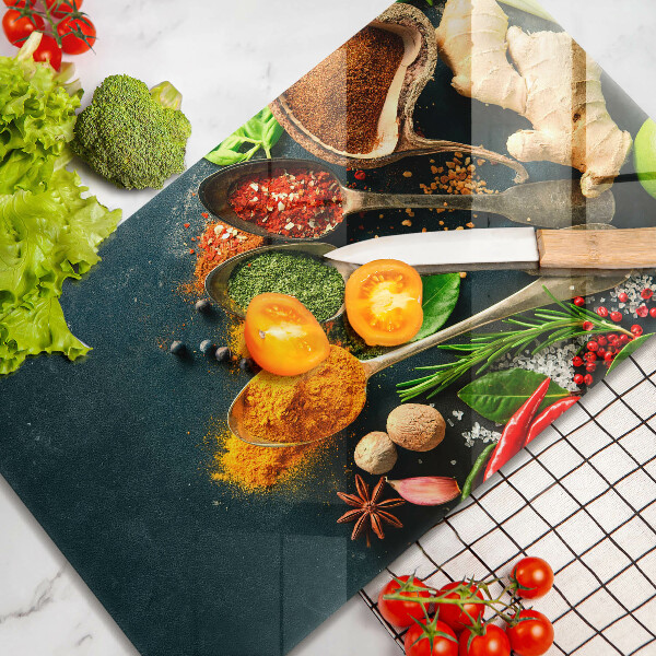 Tampa de parede do fogão a gás Colheres de tempero de cozinha