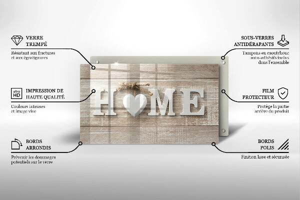 Vidro para placas de indução Placas e o sinal Home