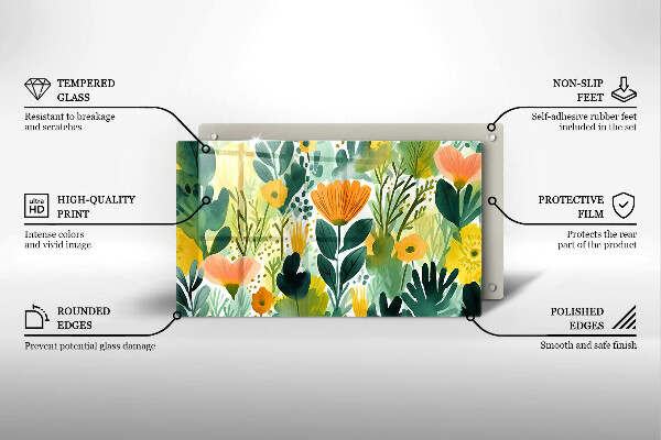 Cobertura de indução Flores pintadas