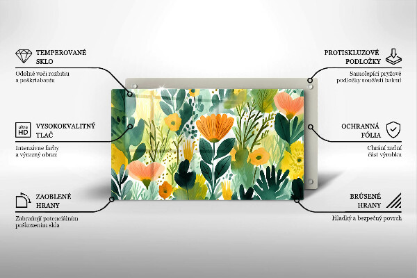 Cobertura de indução Flores pintadas