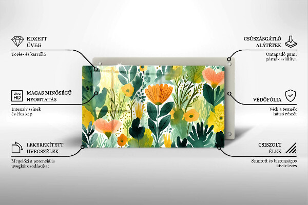 Cobertura de indução Flores pintadas