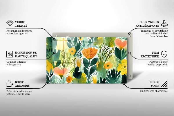 Cobertura de indução Flores pintadas