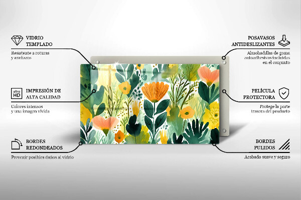 Cobertura de indução Flores pintadas